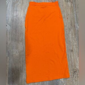 Zara Bright Orange Pencil Skirt